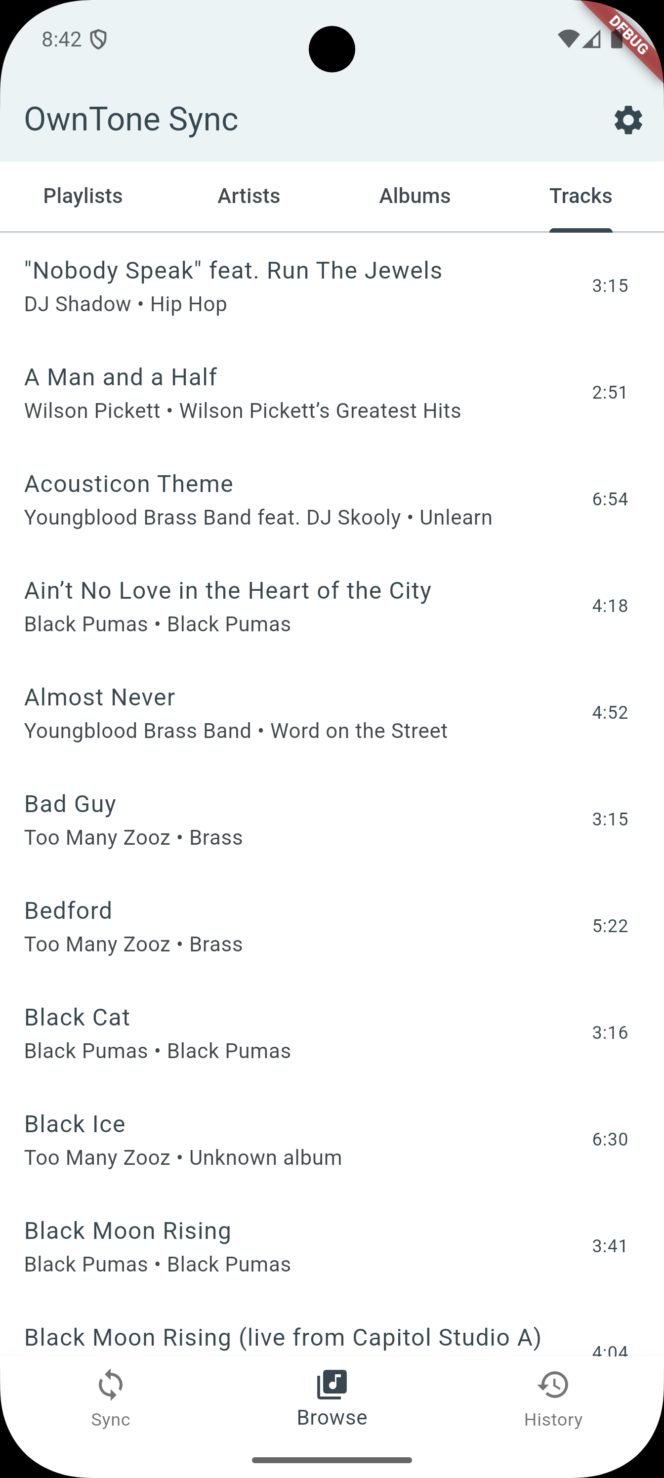 Browse Tracks